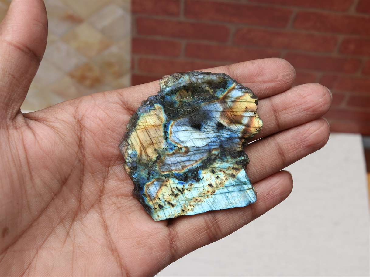 Labradorite Polished Slice Natural Crystal for Chakra Balancing - TheIndianHand