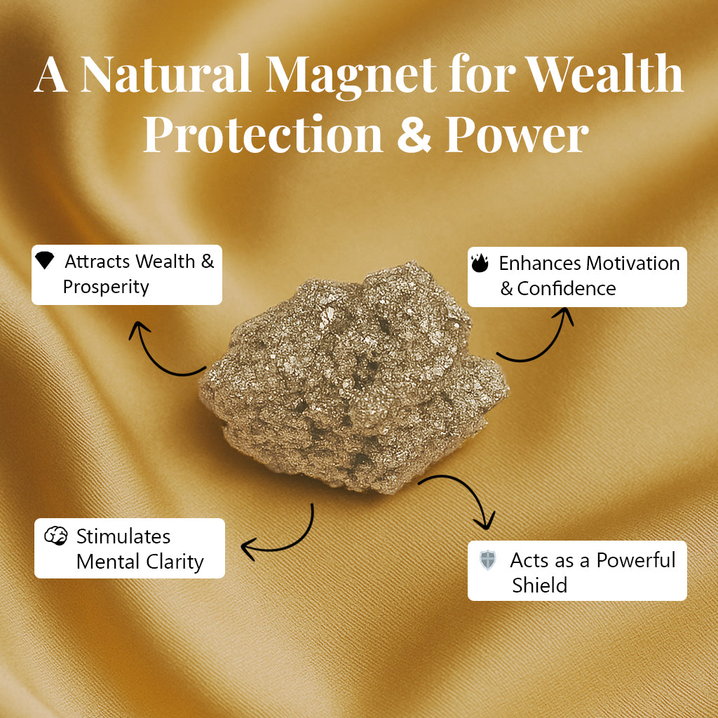 Pyrite Money Magnet Bracelet Combo – Free Pyrite Cluster Worth ₹499