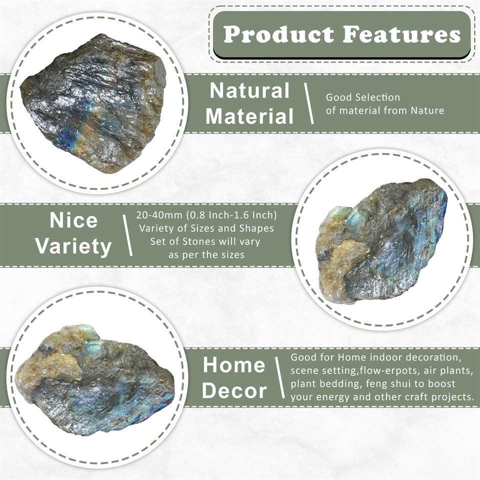 Labradorite Rough/Raw Natural Crystal for Tumbling Chakra Balancing - TheIndianHand