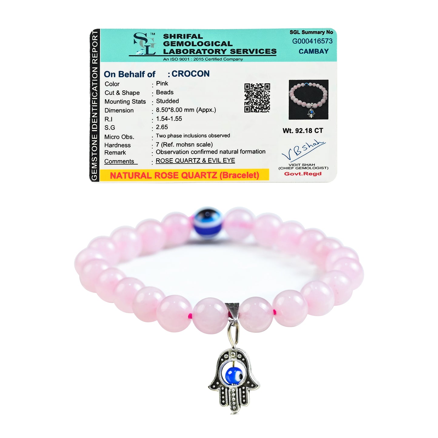 Rose Quartz Healing Bracelet – Attract Unconditional Love & Positive Energy