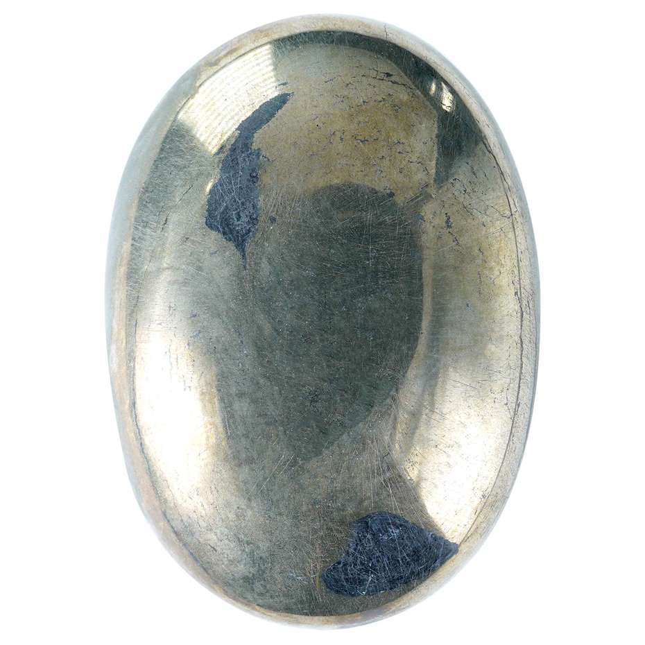 Golden Pyrite Crystal Palmstone (Manifestation, Boost Confidence) - TheIndianHand