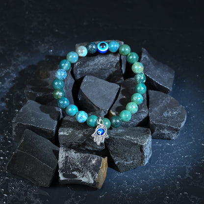 Moss Agate Healing Bracelet – Attract Success, Peace & Emotional Healing