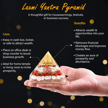 Dhan Vriddhi Combo – Rudraksh Mala & Laxmi Pyramid for Wealth & Prosperity