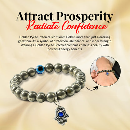 Pyrite Money Magnet Bracelet Combo – Free Pyrite Cluster Worth ₹499