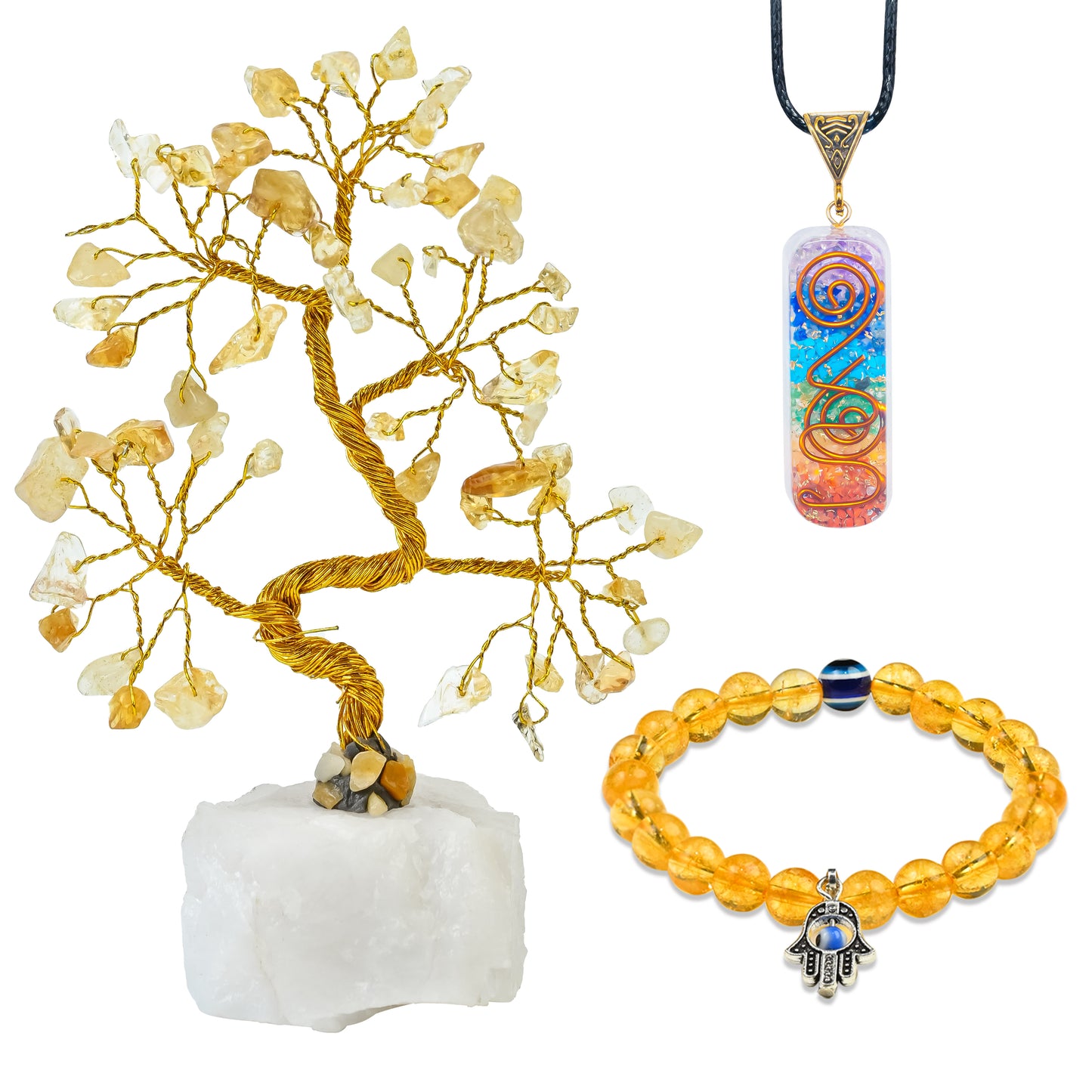 Golden Glow Combo (Citrine, Wealth & Positivity)