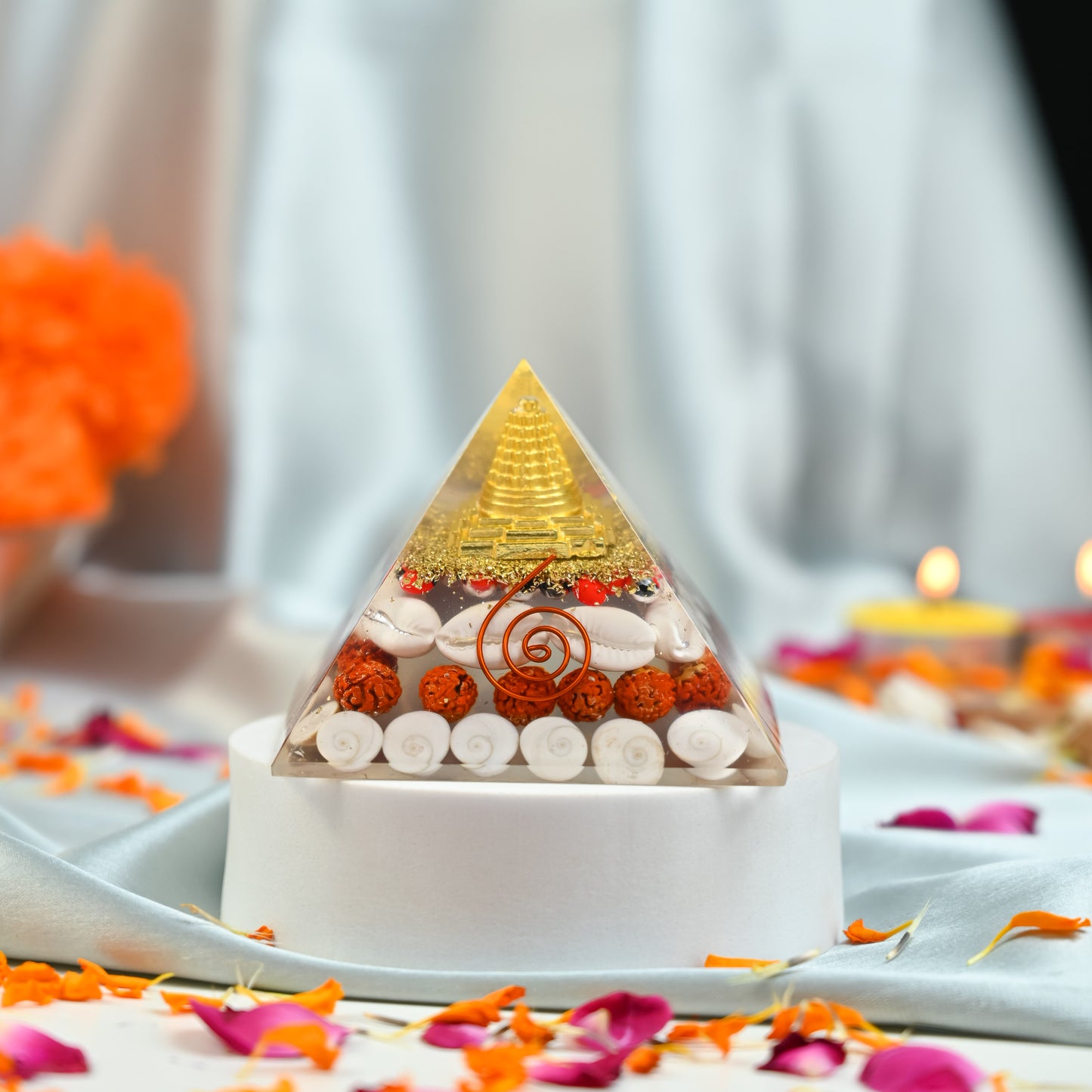 Dhan Vriddhi Combo – Rudraksh Mala & Laxmi Pyramid for Wealth & Prosperity