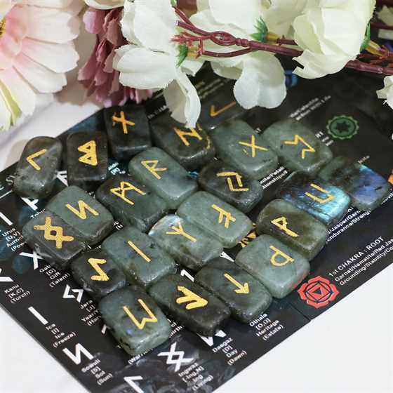 Labradorite Runes Labradorite Gemstone Crystal Runes Set by The Indian Hand - Buy Online ...