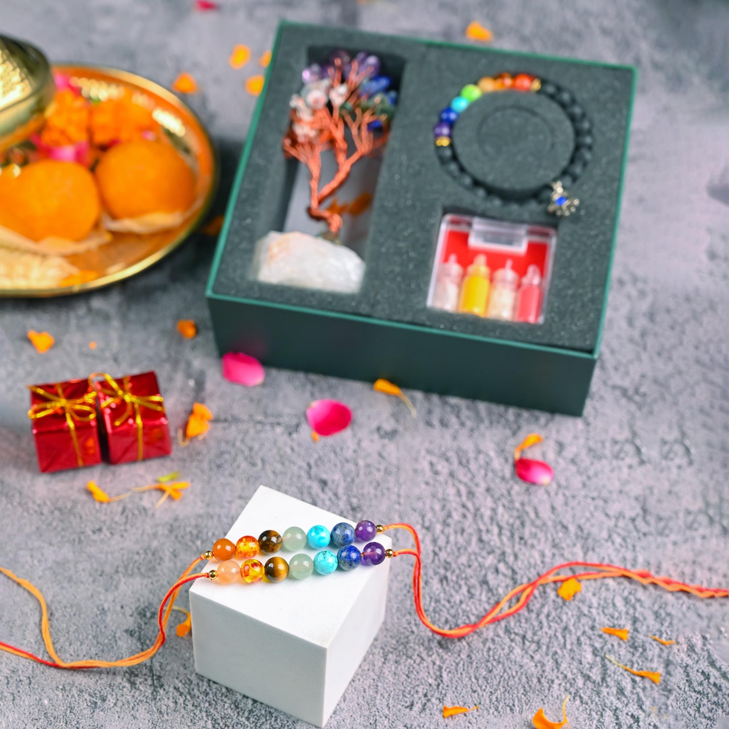 🌈 Rakhi Special 7 Chakra Crystal Gift Combo – A Healing Set for Protection, Balance & Positivity | Flat 30% OFF!