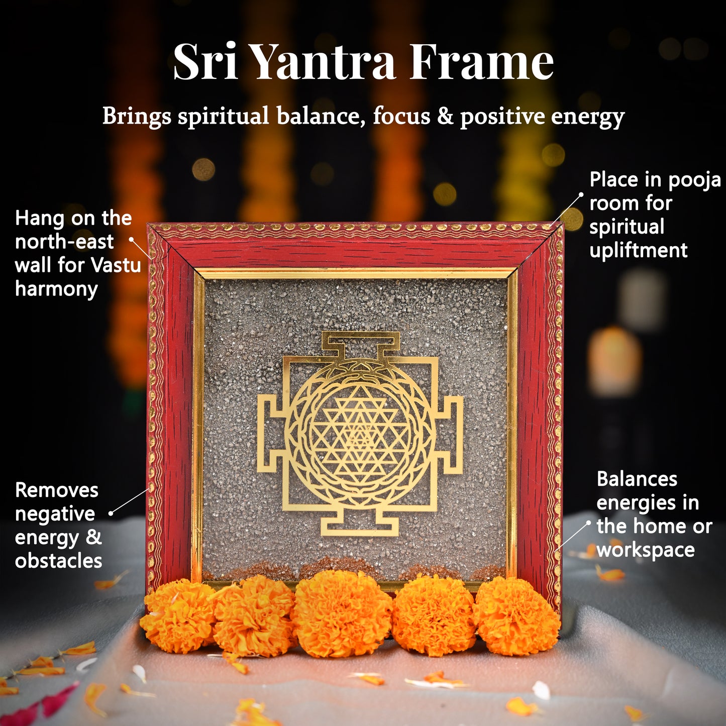 Dhan Varsha Combo – Pyrite Frame & Pyrite Pyramid | Good Luck & Wealth Attraction