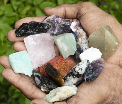 Assorted Rough/Raw Natural Crystal for Tumbling Chakra Balancing - TheIndianHand 