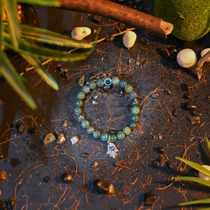 Moss Agate Healing Bracelet – Attract Success, Peace & Emotional Healing