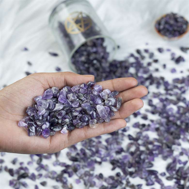 Amethyst Crystal Chips Stone - TheIndianHand 