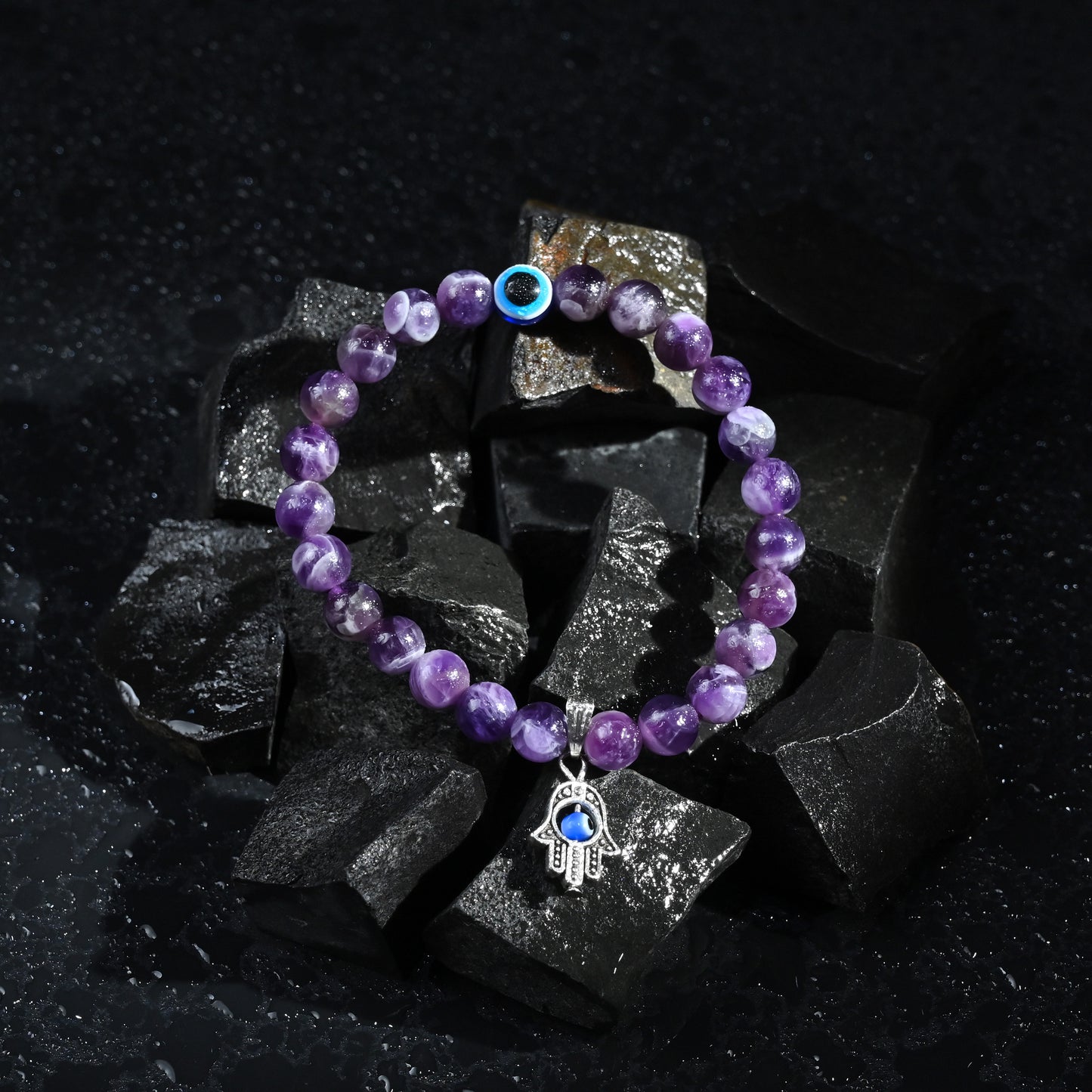 Amethyst Crystal Healing Bracelet – For Calmness, Peace & Spiritual Energy