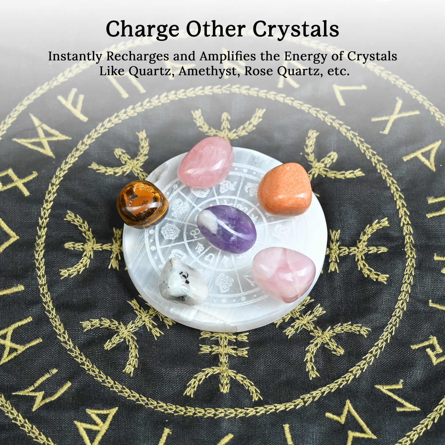 Selenite Plate – Natural Crystal Charging Plate for Cleansing & Positive Energy