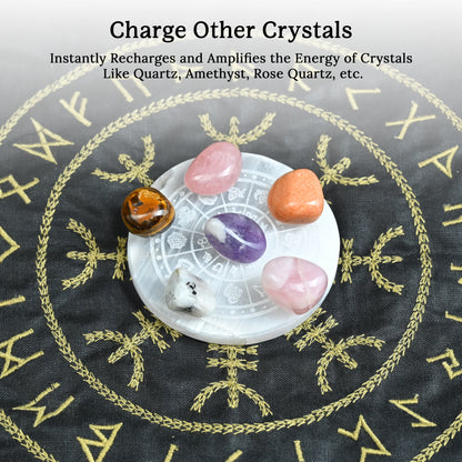 Selenite Plate – Natural Crystal Charging Plate for Cleansing & Positive Energy