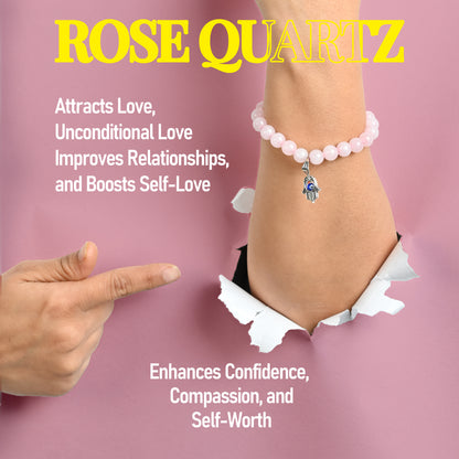 Rose Quartz Healing Bracelet – Attract Unconditional Love & Positive Energy