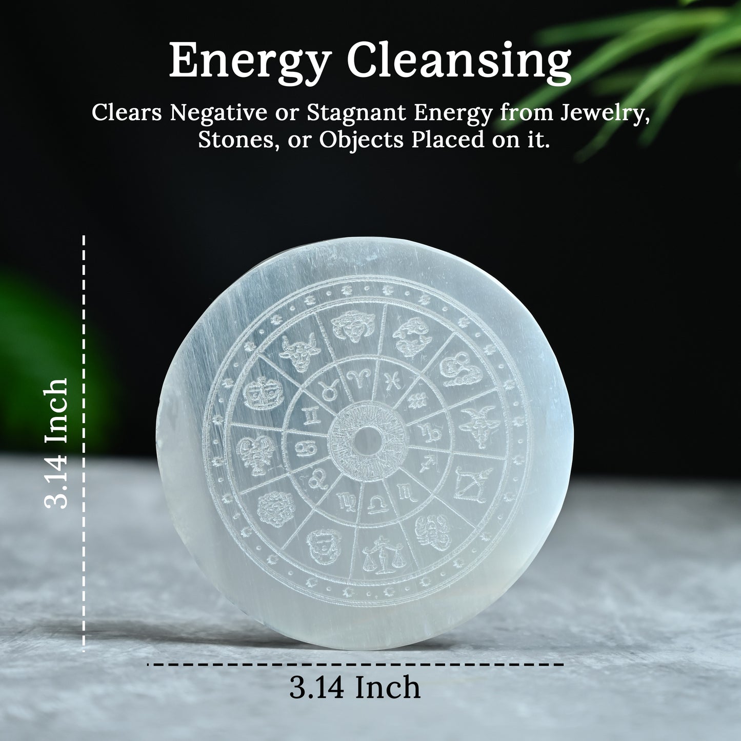 Selenite Plate – Natural Crystal Charging Plate for Cleansing & Positive Energy
