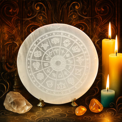 Selenite Plate – Natural Crystal Charging Plate for Cleansing & Positive Energy