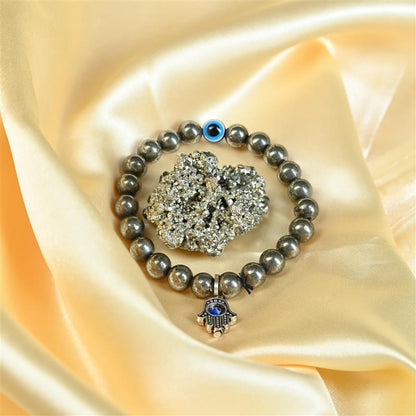 Pyrite Money Magnet Bracelet Combo – Free Pyrite Cluster Worth ₹499