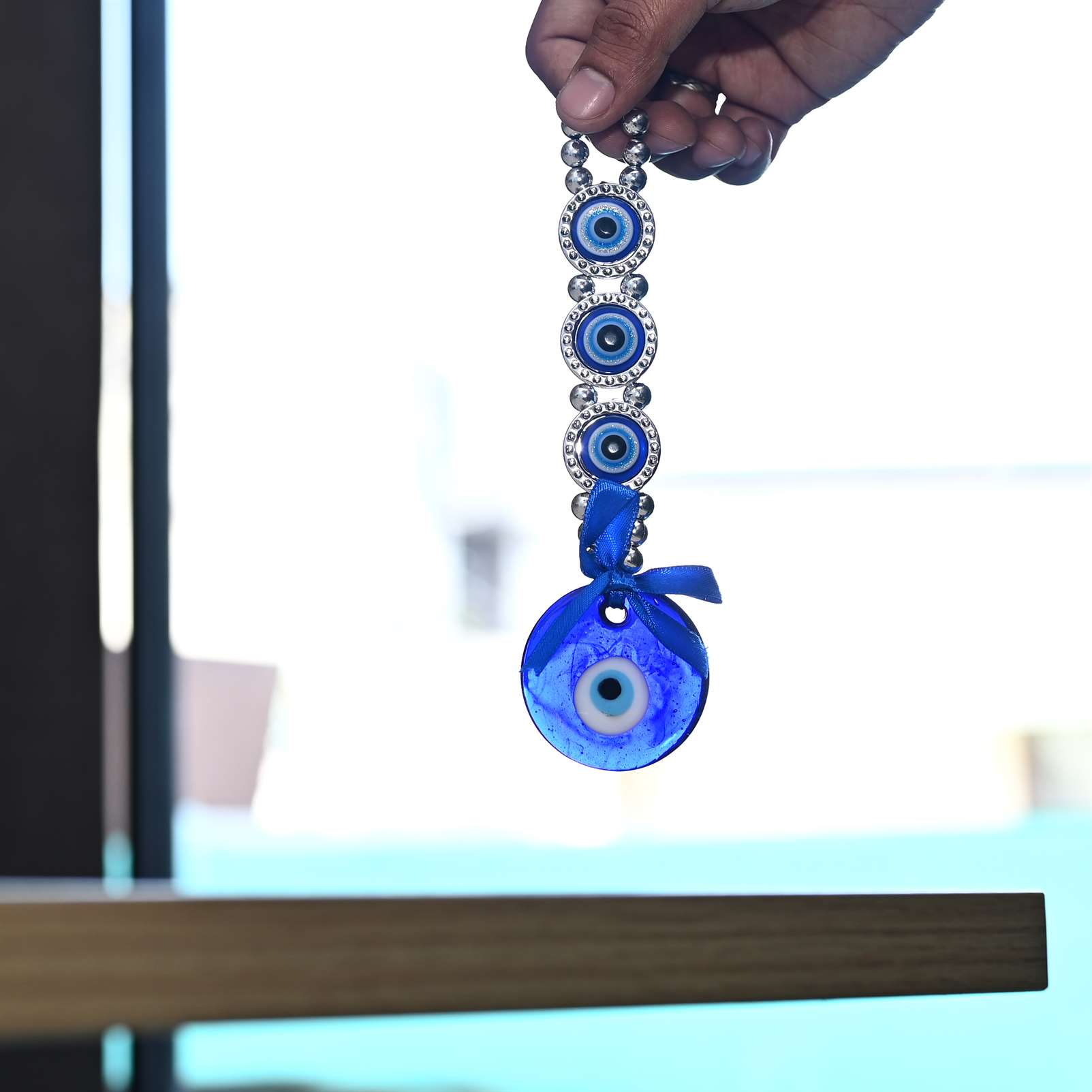Mati Evil Eye Blue Glass Pendants In Athens Shop Greece Stock Photo - Foto 10
