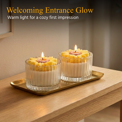 Sunflower Candle – Decorative Scented Candle for Home Décor (2 pcs)