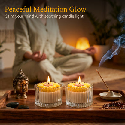 Sunflower Candle – Decorative Scented Candle for Home Décor (2 pcs)